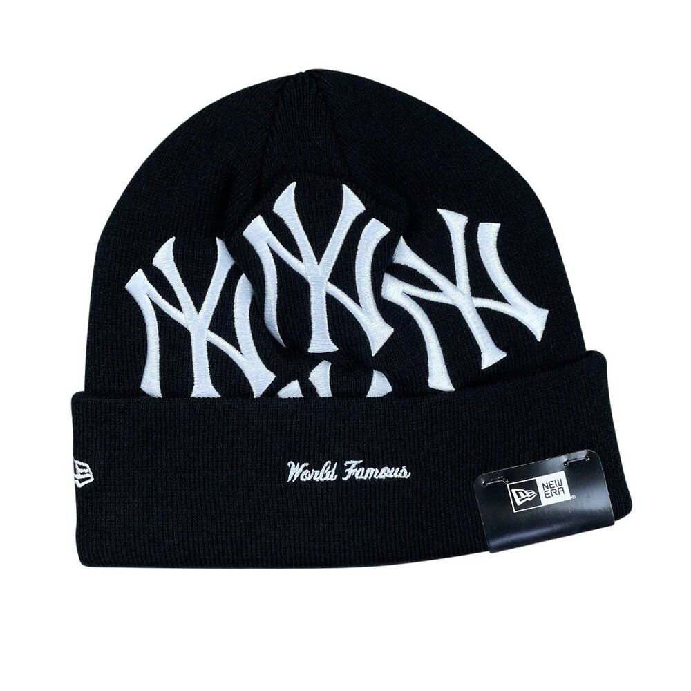 Supreme x New Era FW21 New York Yankees Box Logo Beanie Black - Picture 2 of 6